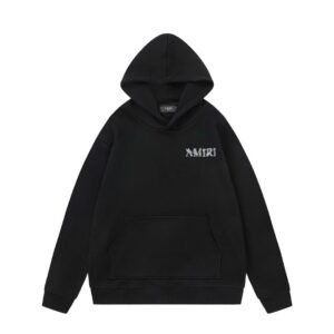 Amiri Baroque Logo Hoodie In Black