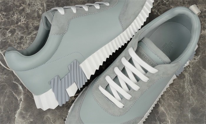 Hermes Bouncing Sneaker Grey Leather - Afbeelding 5
