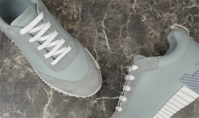 Hermes Bouncing Sneaker Grey Leather - Afbeelding 6