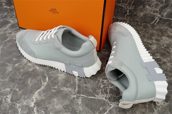 Hermes Bouncing Sneaker Grey Leather - Afbeelding 8