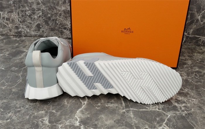 Hermes Bouncing Sneaker Grey Leather - Afbeelding 9