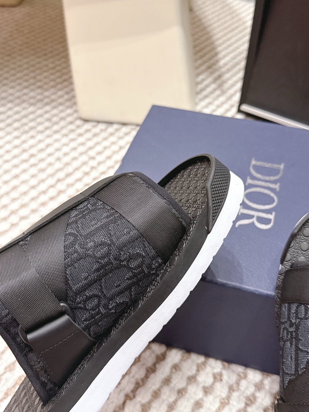 Dior Alpha Sandal Black/White Oblique Jacquard - Afbeelding 8