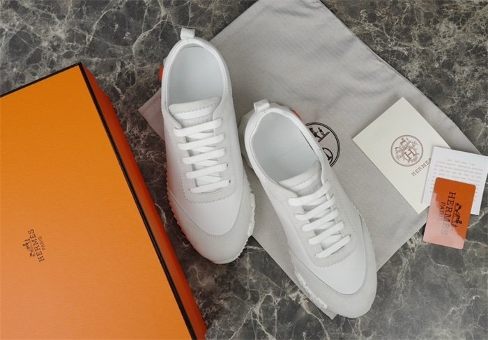 Hermes Bouncing Sneaker White Orange - Afbeelding 4