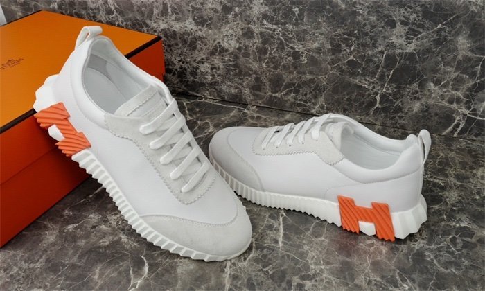 Hermes Bouncing Sneaker White Orange - Afbeelding 8
