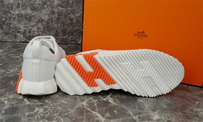 Hermes Bouncing Sneaker White Orange - Afbeelding 10