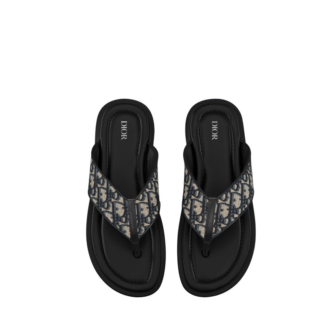 Dior Alias Thong Sandal Oblique Jacquard