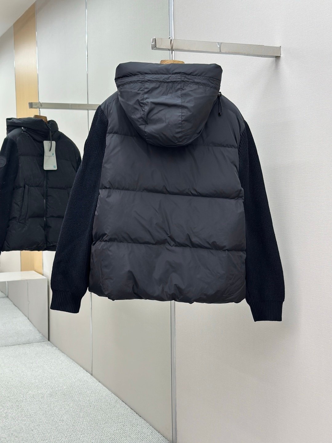 Canada Goose Hybride Grove Knit Hooded Jacket In Black - Afbeelding 3