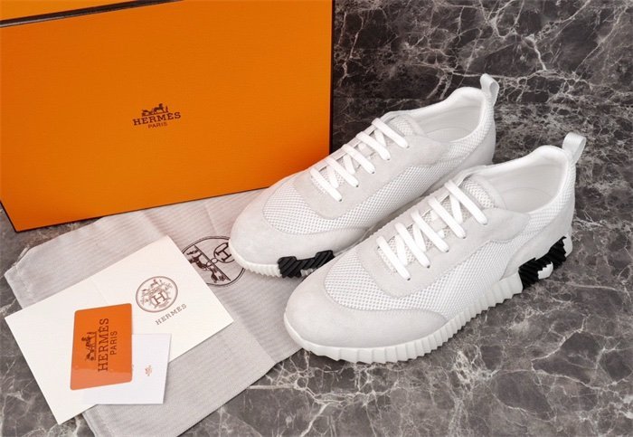 Hermes Bouncing Sneaker White Black H - Afbeelding 2