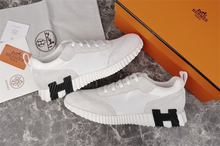 Hermes Bouncing Sneaker White Black H - Afbeelding 3