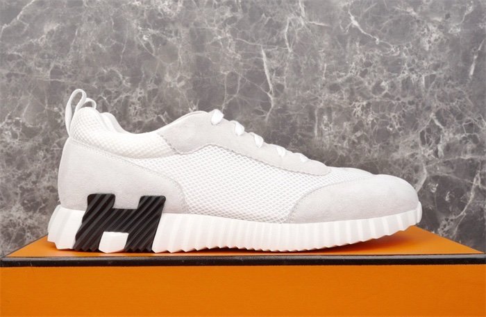 Hermes Bouncing Sneaker White Black H - Afbeelding 5