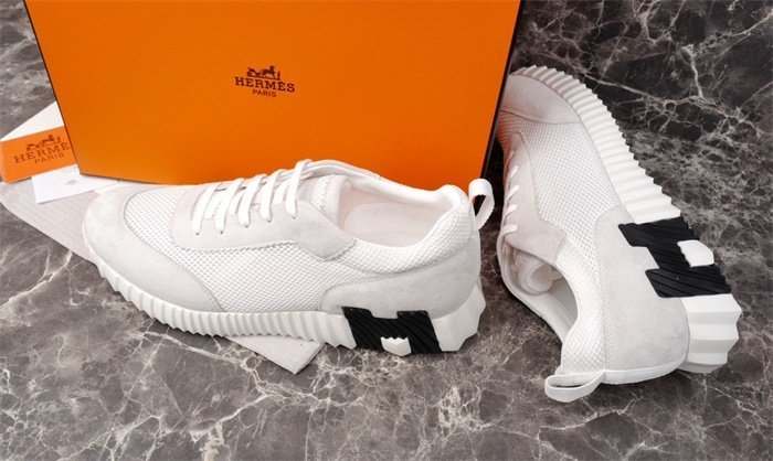 Hermes Bouncing Sneaker White Black H - Afbeelding 6