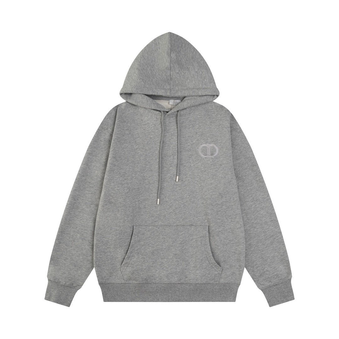 Dior CD Icon Hooded Sweatshirt In Grey