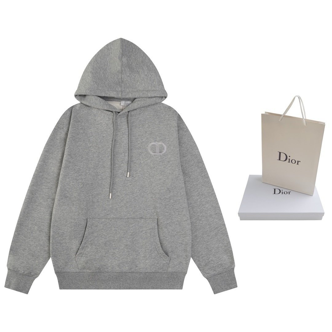 Dior CD Icon Hooded Sweatshirt In Grey - Afbeelding 4