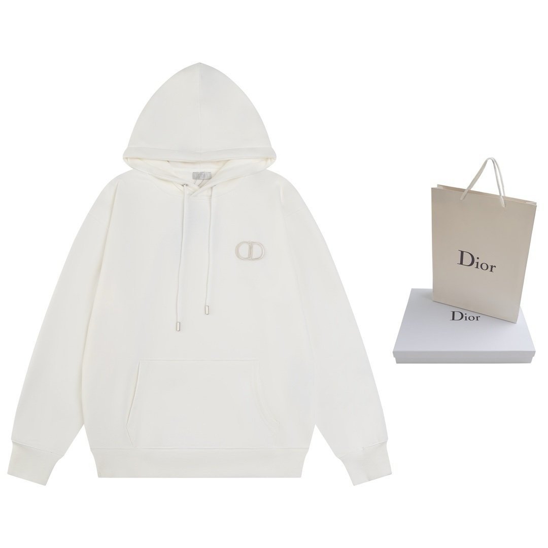 Dior CD Icon Hooded Sweatshirt In White - Afbeelding 3