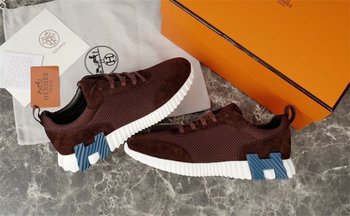 Hermes Bouncing Sneaker Brown Blue - Afbeelding 3