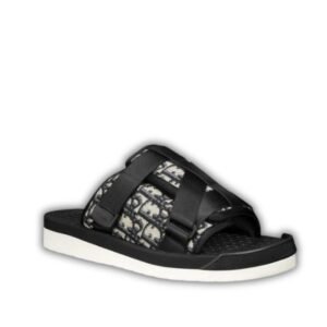 Dior Alpha Sandal Beige/White  Black Oblique Jacquard