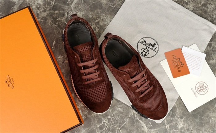 Hermes Bouncing Sneaker Brown Blue - Afbeelding 4