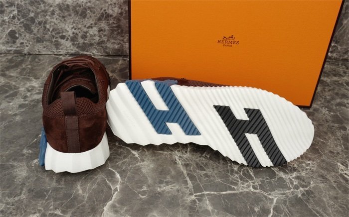 Hermes Bouncing Sneaker Brown Blue - Afbeelding 10
