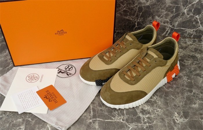 Hermes Bouncing Sneaker Green Orange - Afbeelding 3