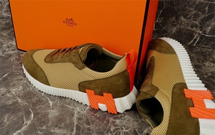 Hermes Bouncing Sneaker Green Orange - Afbeelding 6