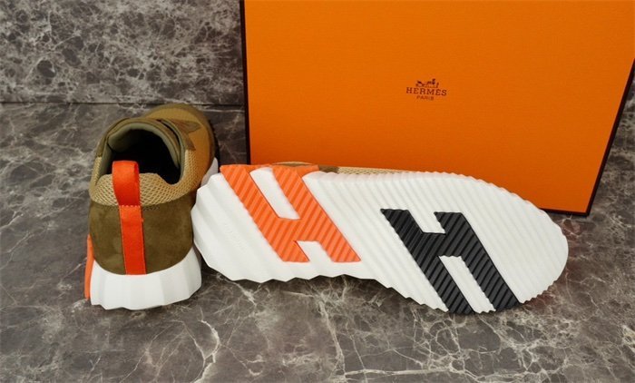 Hermes Bouncing Sneaker Green Orange - Afbeelding 9