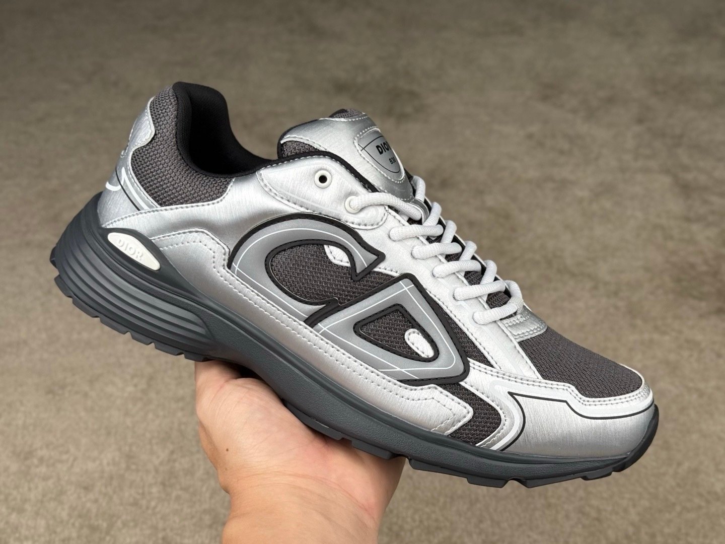 Dior B30 Reflective Dark Grey/Grey Patent - Afbeelding 3