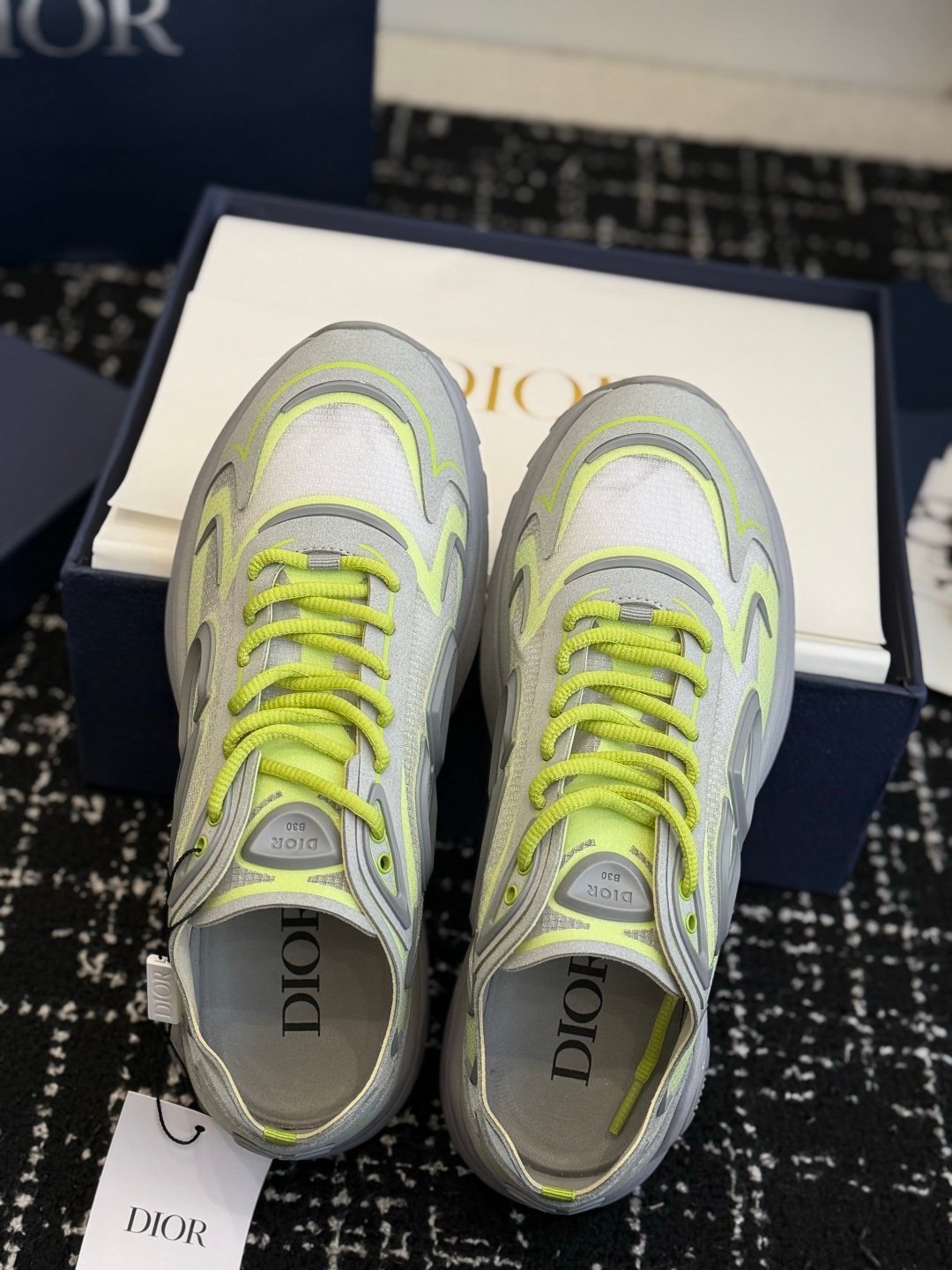 Dior B30 Countdown Tech Yellow/White Semi Transparant - Afbeelding 5