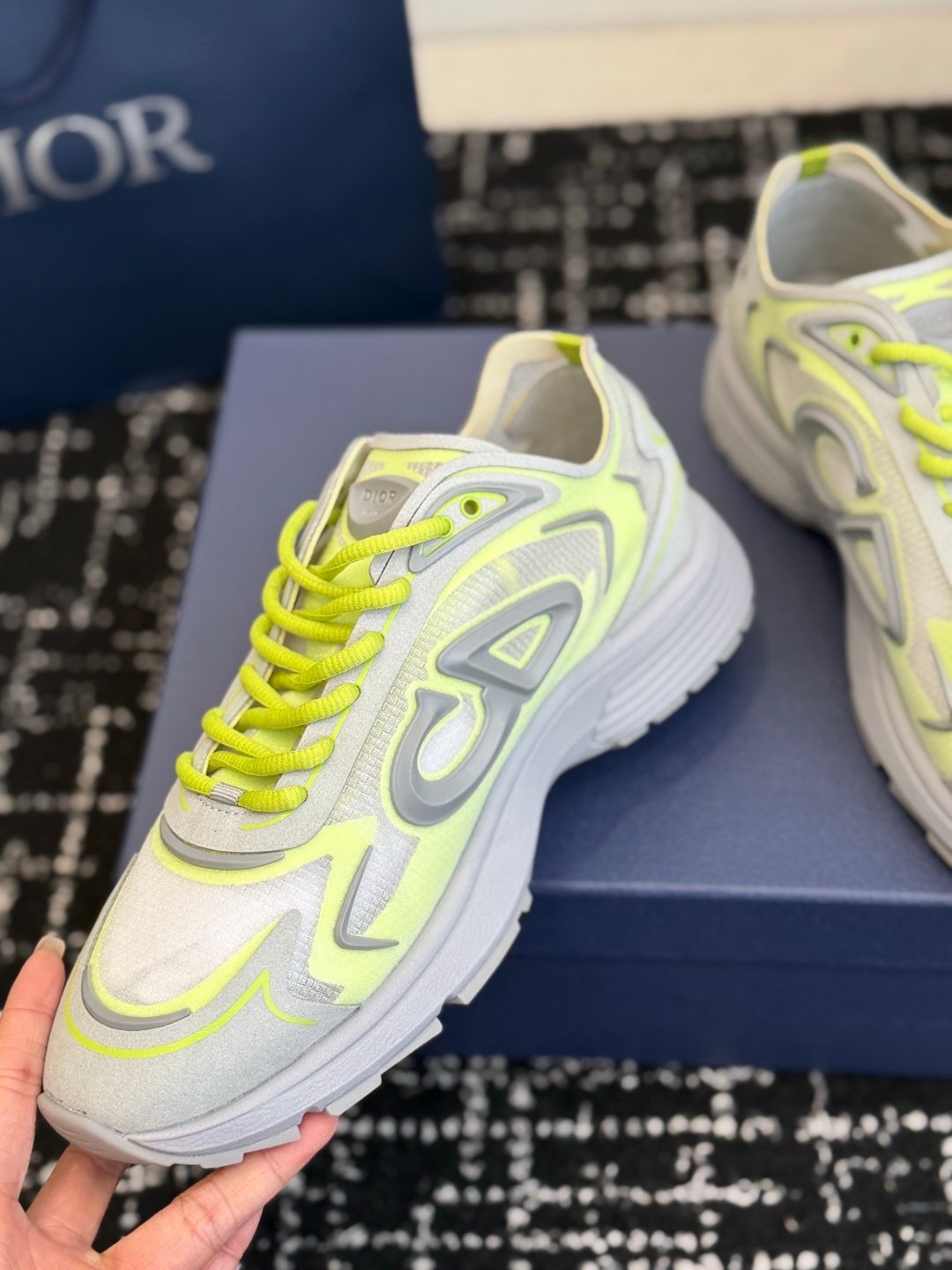 Dior B30 Countdown Tech Yellow/White Semi Transparant - Afbeelding 7