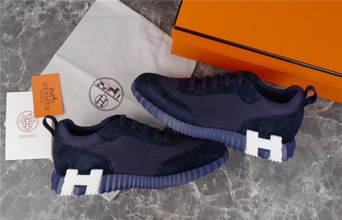 Hermes Bouncing Sneaker Navy Blue White - Afbeelding 9