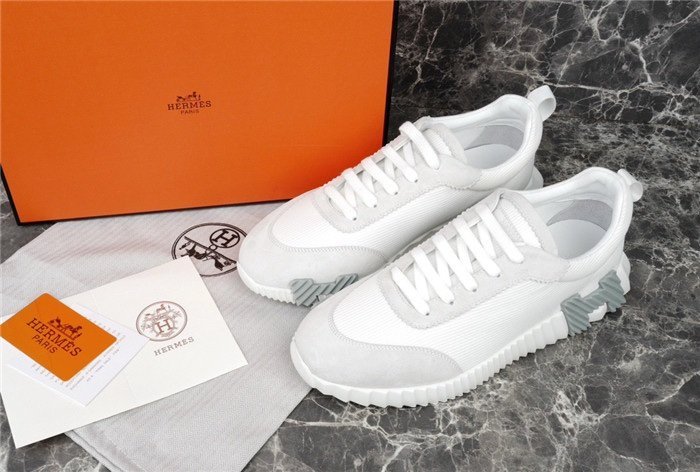 Hermes Bouncing Sneaker White Grey - Afbeelding 3