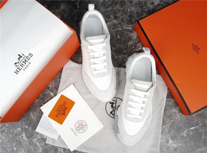 Hermes Bouncing Sneaker White Grey - Afbeelding 6