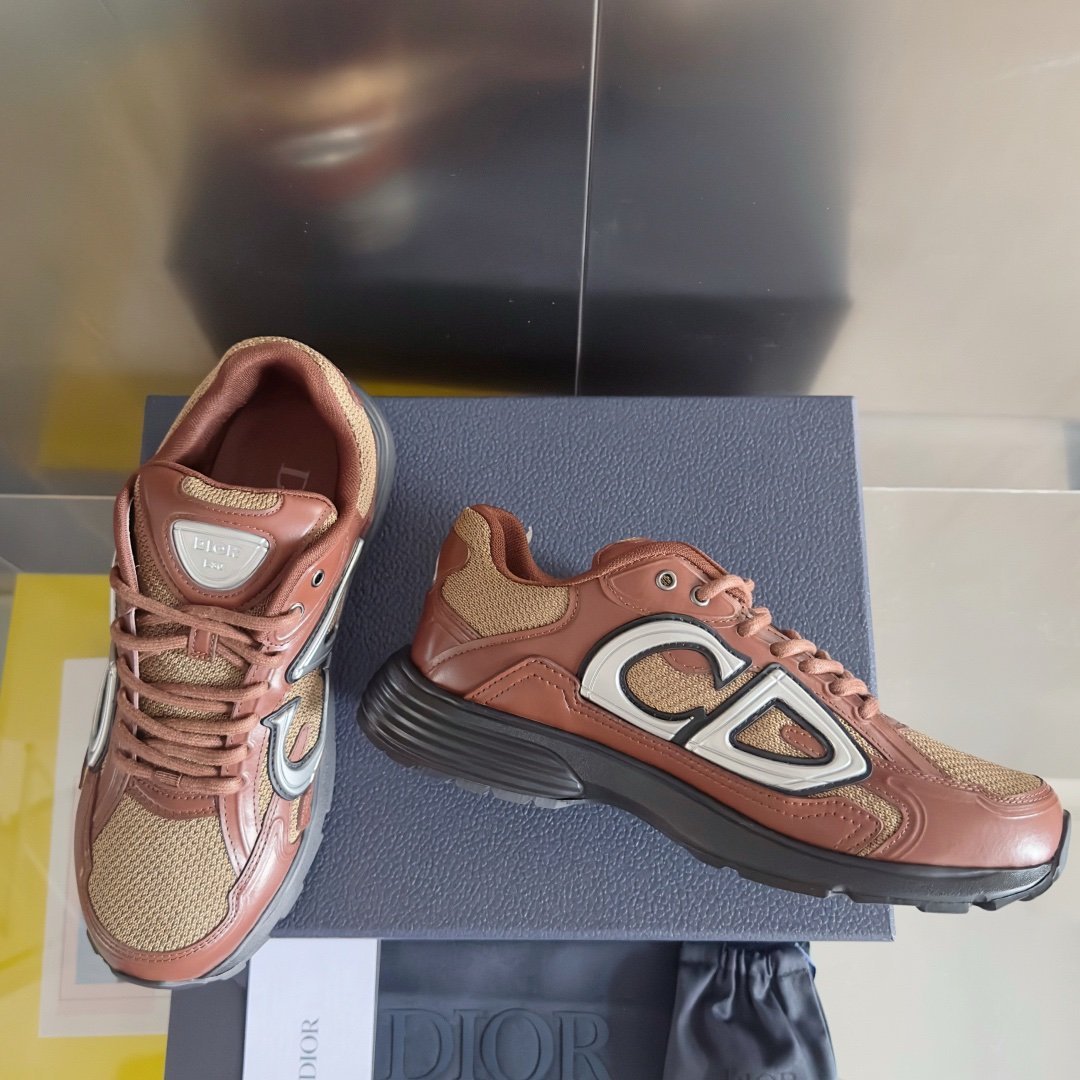 Dior B30 Reflective Brown Leather - Afbeelding 4