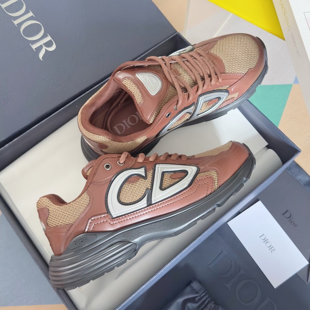 Dior B30 Reflective Brown Leather - Afbeelding 5