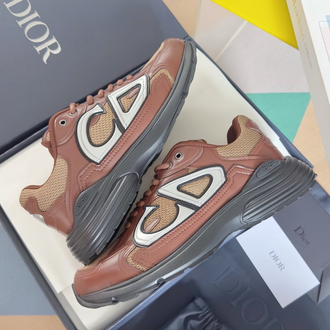 Dior B30 Reflective Brown Leather - Afbeelding 6