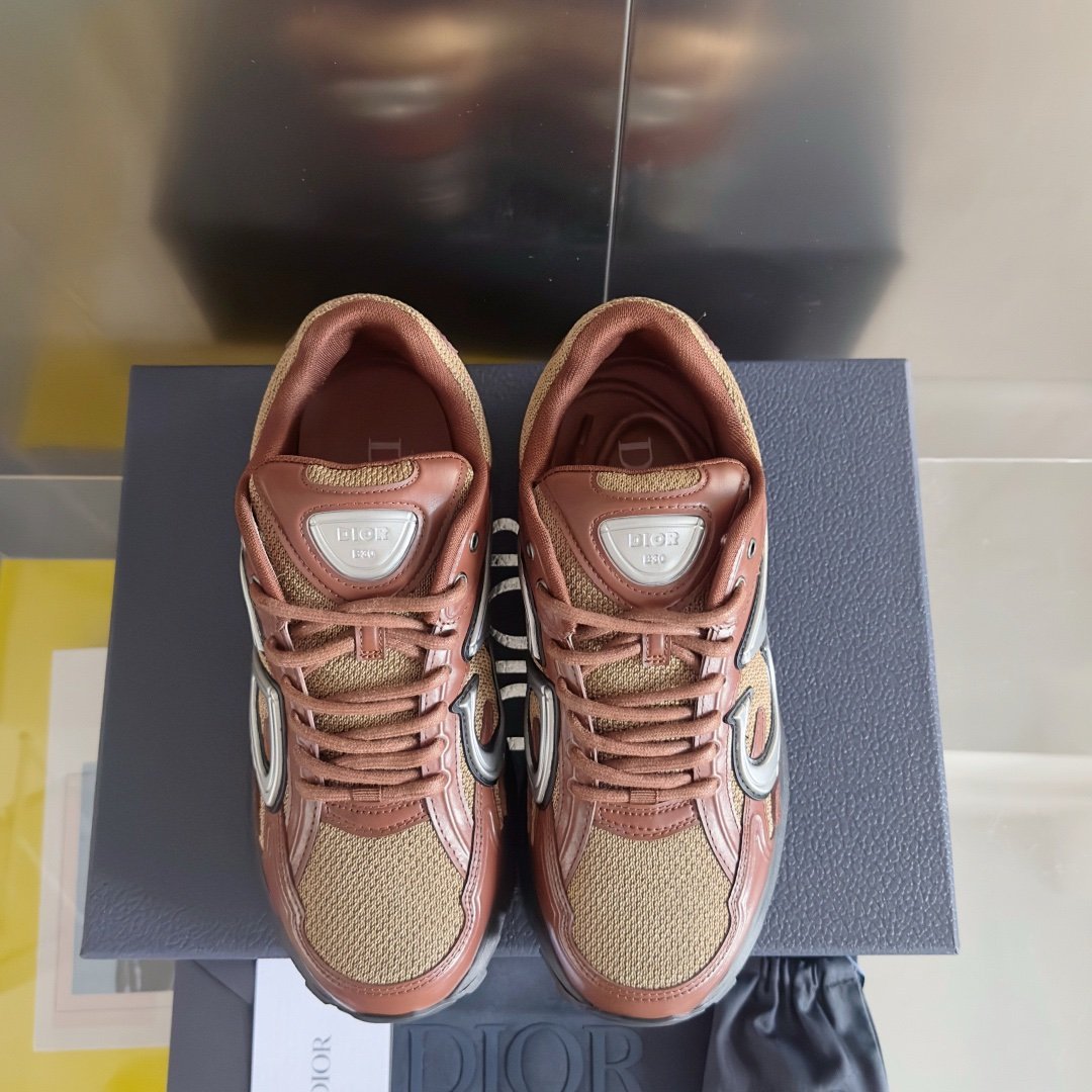 Dior B30 Reflective Brown Leather - Afbeelding 7