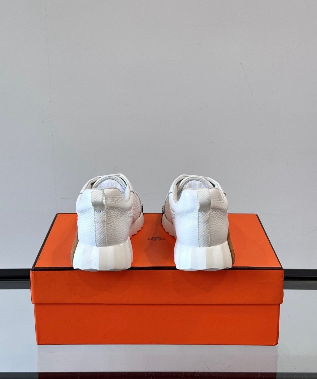 Hermes Bouncing Sneaker White Brown - Afbeelding 6