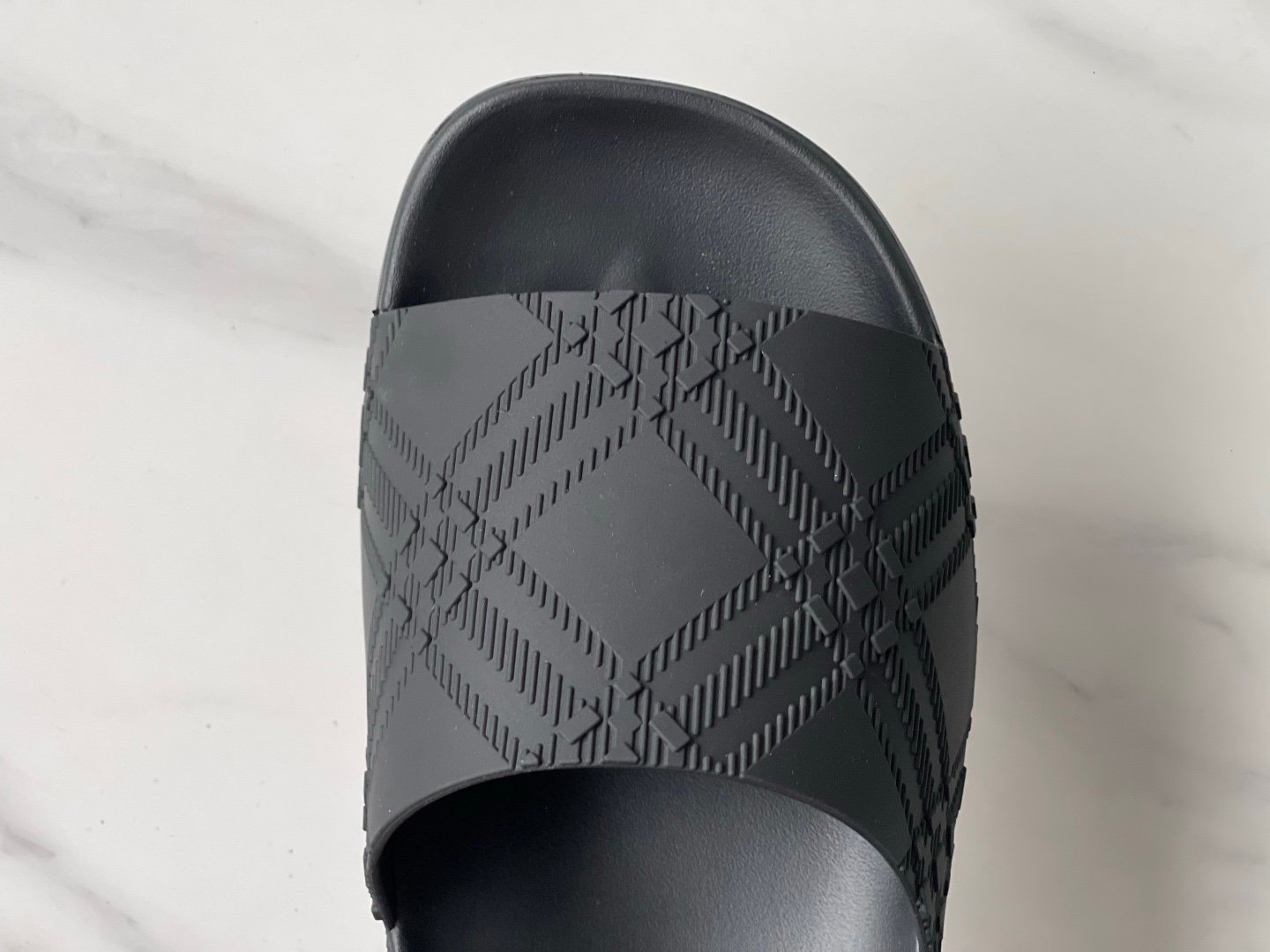 Burberry Embossed Check Dive Slides Black - Afbeelding 5