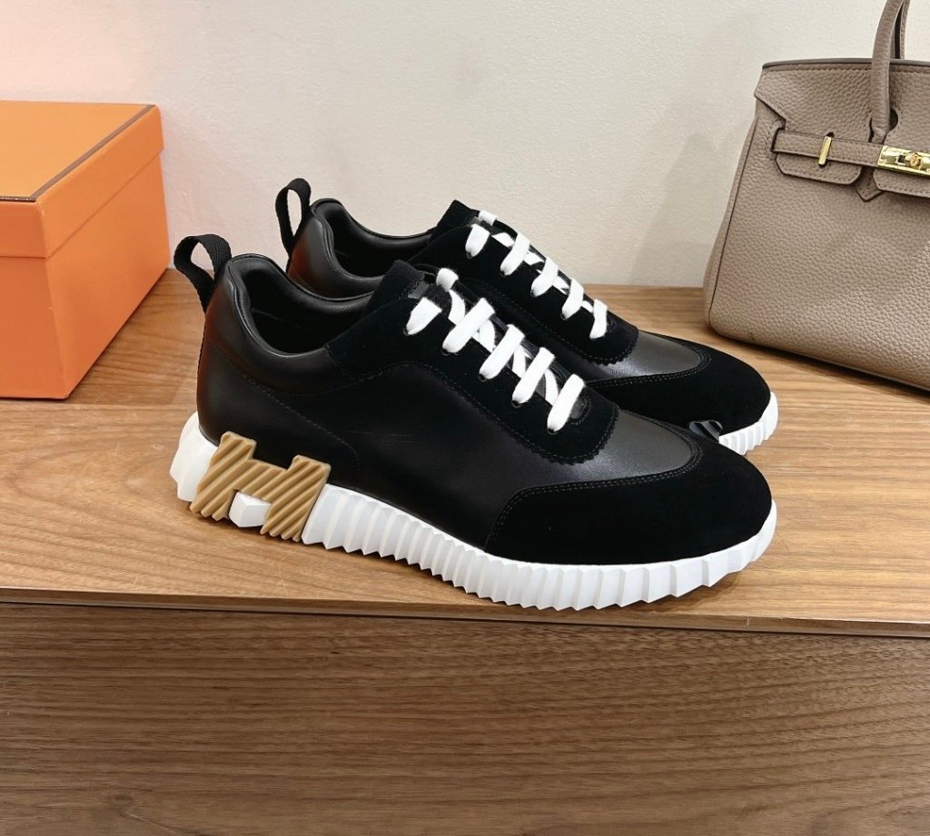 Hermes Bouncing Sneaker Black Brown H - Afbeelding 2