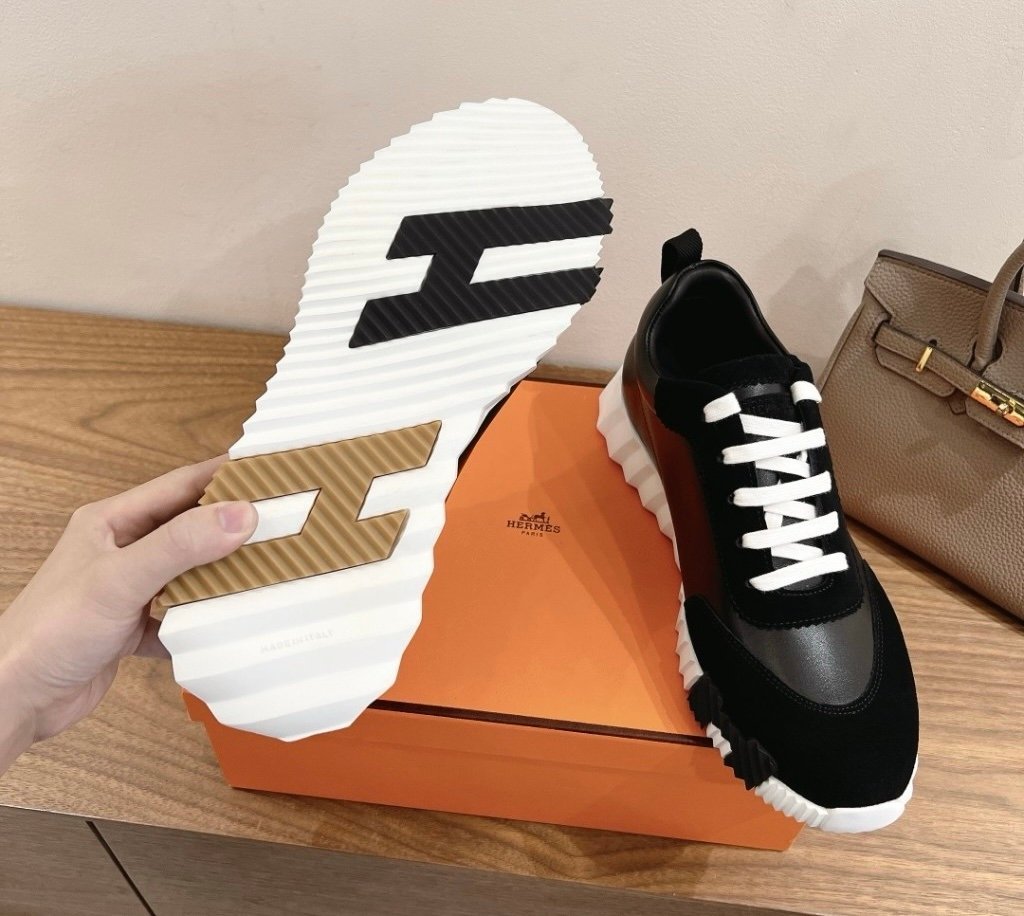 Hermes Bouncing Sneaker Black Brown H - Afbeelding 3