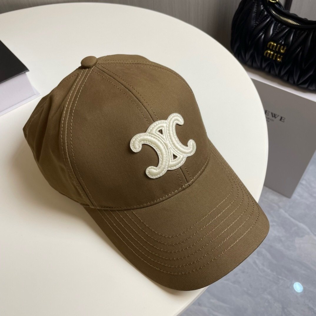 Celine Brown Baseball Cap Triomphe - Afbeelding 4