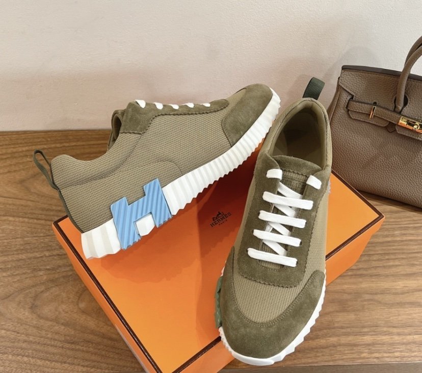 Hermes Bouncing Sneaker Green Blue - Afbeelding 4