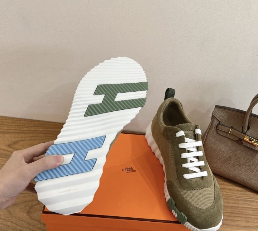 Hermes Bouncing Sneaker Green Blue - Afbeelding 5