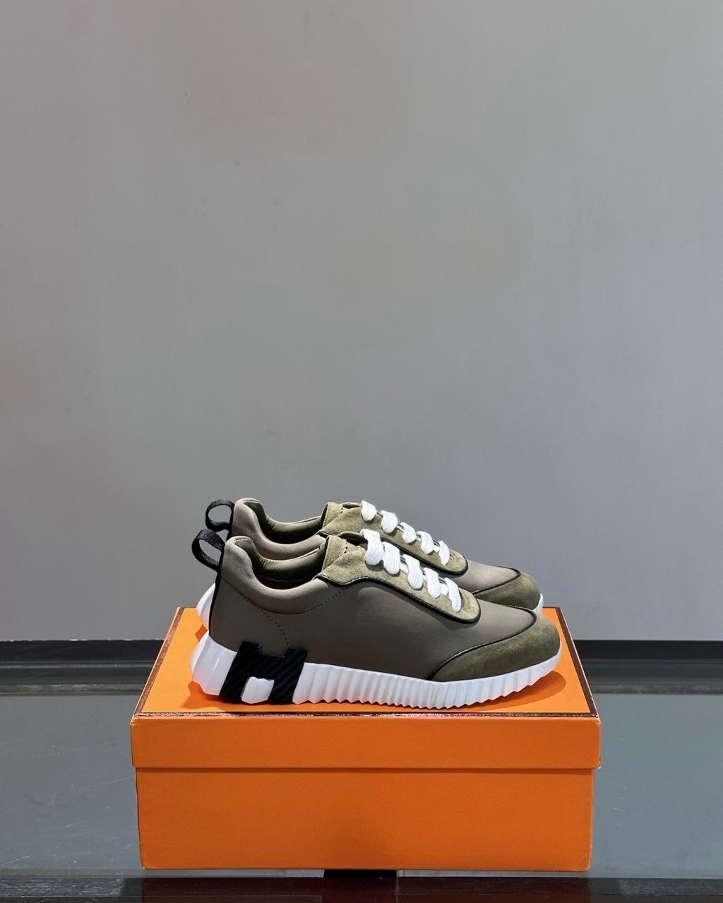 Hermes Bouncing Sneaker Khaki Green - Afbeelding 2