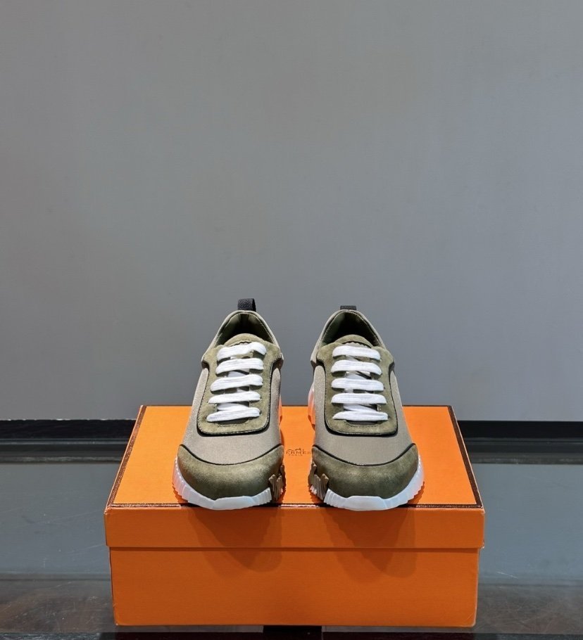 Hermes Bouncing Sneaker Khaki Green - Afbeelding 3