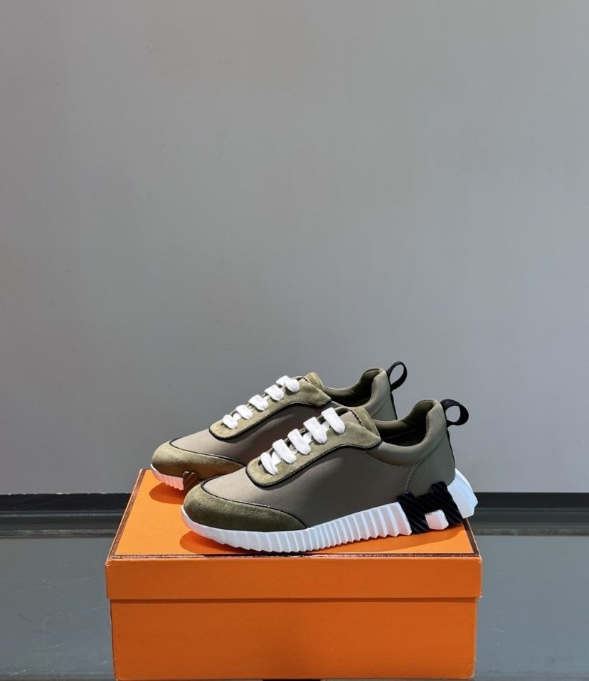 Hermes Bouncing Sneaker Khaki Green - Afbeelding 4
