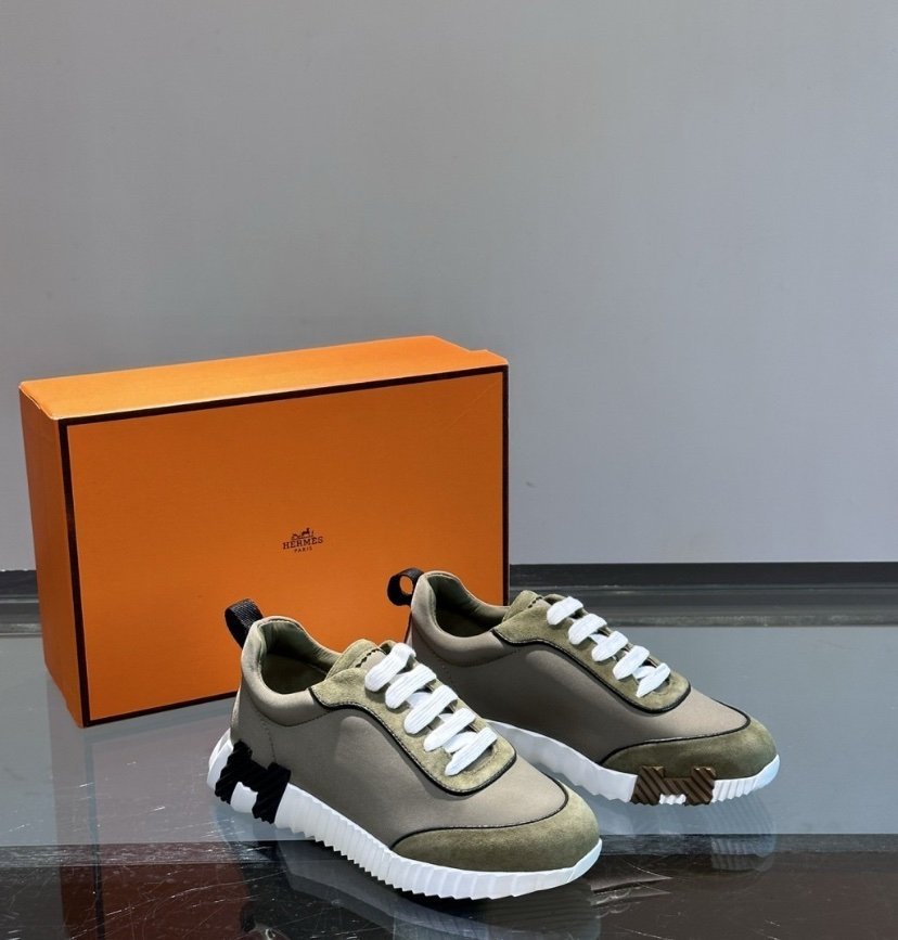 Hermes Bouncing Sneaker Khaki Green - Afbeelding 5