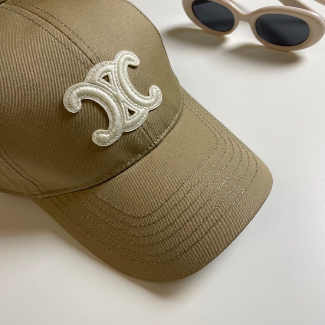 Celine Beige Baseball Cap Triomphe - Afbeelding 3