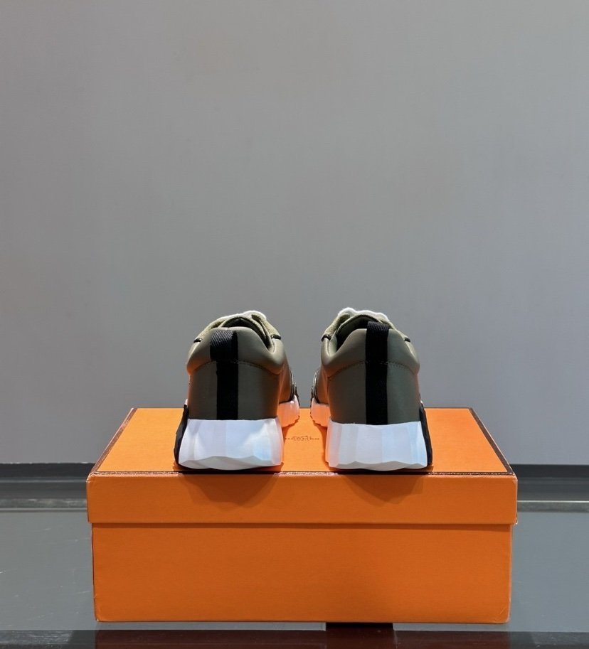 Hermes Bouncing Sneaker Khaki Green - Afbeelding 6