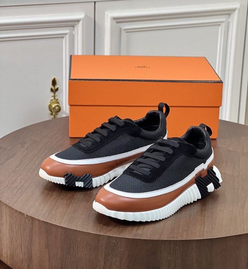 Hermes Bouncing Sneaker Black Brown - Afbeelding 2