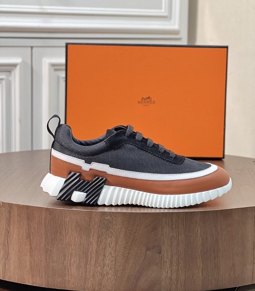 Hermes Bouncing Sneaker Black Brown - Afbeelding 3